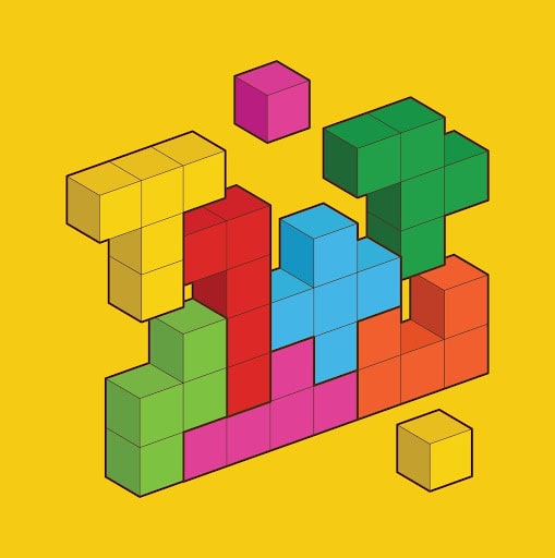 A game of Tetris representing cartonization.